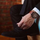 Buy Shop Movado Museum Classic Black Dial Brown Leather Strap Watch for Men - 0607198 USA Online