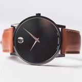 Buy Shop Movado Museum Classic Black Dial Brown Leather Strap Watch for Men - 0607198 USA Online