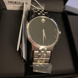 Buy Shop Movado Museum Classic Black Dial Silver Steel Strap Watch for Men - 0607199 USA Online