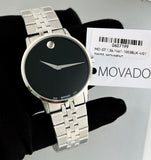 Buy Shop Movado Museum Classic Black Dial Silver Steel Strap Watch for Men - 0607199 USA Online