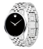 Buy Shop Movado Museum Classic Black Dial Silver Steel Strap Watch for Men - 0607199 USA Online