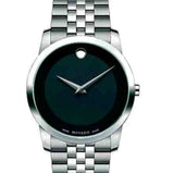 Buy Shop Movado Museum Classic Black Dial Silver Steel Strap Watch for Men - 0607199 USA Online
