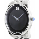 Buy Shop Movado Museum Classic Black Dial Silver Steel Strap Watch For Men - 606504 USA Online