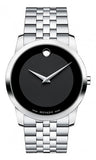 Buy Shop Movado Museum Classic Black Dial Silver Steel Strap Watch For Men - 606504 USA Online
