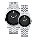 Buy Shop Movado Museum Classic Black Dial Silver Steel Strap Watch For Women - 0606505 USA Online