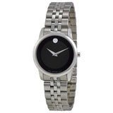 Buy Shop Movado Museum Classic Black Dial Silver Steel Strap Watch For Women - 0606505 USA Online