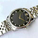 Buy Shop Movado Museum Classic Black Dial Silver Steel Strap Watch For Women - 0606858 USA Online
