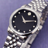 Buy Shop Movado Museum Classic Black Dial Silver Steel Strap Watch For Women - 0606858 USA Online