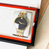 Buy Shop Movado Museum Classic Black Dial Two Tone Steel Strap Watch for Men - 0607200 USA Online