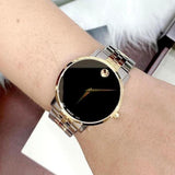 Buy Shop Movado Museum Classic Black Dial Two Tone Steel Strap Watch for Men - 0607200 USA Online