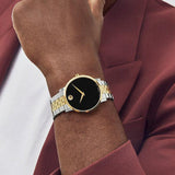 Buy Shop Movado Museum Classic Black Dial Two Tone Steel Strap Watch for Men - 0607200 USA Online