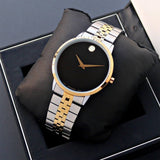 Buy Shop Movado Museum Classic Black Dial Two Tone Steel Strap Watch for Men - 0607200 USA Online