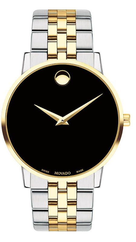 Buy Shop Movado Museum Classic Black Dial Two Tone Steel Strap Watch for Men - 0607200 USA Online