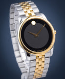Buy Shop Movado Museum Classic Black Dial Two Tone Steel Strap Watch For Men - 606899 USA Online