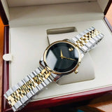Buy Shop Movado Museum Classic Black Dial Two Tone Steel Strap Watch For Men - 606899 USA Online