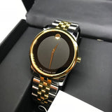 Buy Shop Movado Museum Classic Black Dial Two Tone Steel Strap Watch For Women - 0606605 USA Online