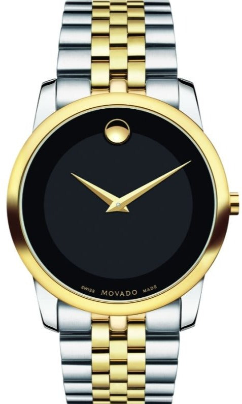 Buy Shop Movado Museum Classic Black Dial Two Tone Steel Strap Watch For Women - 0606605 USA Online
