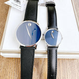 Buy Shop Movado Museum Classic Blue Dial Black Leather Strap Watch for Men - 0607197 USA Online