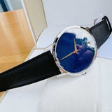 Buy Shop Movado Museum Classic Blue Dial Black Leather Strap Watch for Men - 0607197 USA Online