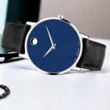 Buy Shop Movado Museum Classic Blue Dial Black Leather Strap Watch for Men - 0607197 USA Online
