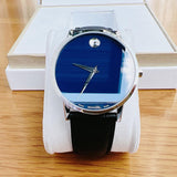 Buy Shop Movado Museum Classic Blue Dial Black Leather Strap Watch for Men - 0607197 USA Online