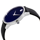 Buy Shop Movado Museum Classic Blue Dial Black Leather Strap Watch for Men - 0607197 USA Online