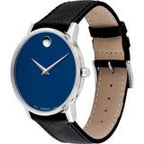 Buy Shop Movado Museum Classic Blue Dial Black Leather Strap Watch for Men - 0607197 USA Online