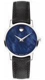 Buy Shop Movado Museum Classic Blue Dial Black Leather Strap Watch for Men - 0607197 USA Online