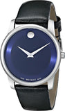 Buy Shop Movado Museum Classic Blue Dial Black Leather Strap Watch for Men - 606610 USA Online