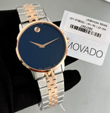 Buy Shop Movado Museum Classic Blue Dial Two Tone Steel Strap Watch for Men - 0607267 USA Online
