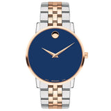 Buy Shop Movado Museum Classic Blue Dial Two Tone Steel Strap Watch for Men - 0607267 USA Online