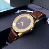 Buy Shop Movado Museum Classic Brown Dial Brown Leather Strap Watch For Men - 0606880 USA Online