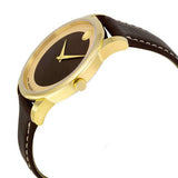 Buy Shop Movado Museum Classic Brown Dial Brown Leather Strap Watch For Men - 0606880 USA Online