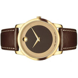 Buy Shop Movado Museum Classic Brown Dial Brown Leather Strap Watch For Men - 0606880 USA Online