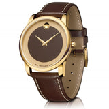 Buy Shop Movado Museum Classic Brown Dial Brown Leather Strap Watch For Men - 0606880 USA Online