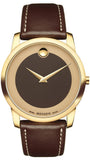 Buy Shop Movado Museum Classic Brown Dial Brown Leather Strap Watch For Men - 0606880 USA Online