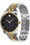 Buy Shop Movado Museum Classic Diamonds Black Dial Two Tone Steel Strap Watch For Men - 0606879 USA Online