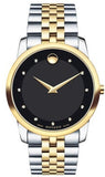 Buy Shop Movado Museum Classic Diamonds Black Dial Two Tone Steel Strap Watch For Men - 0606879 USA Online