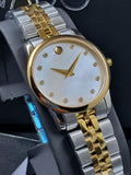 Buy Shop Movado Museum Classic Diamonds Mother of Pearl Dial Two Tone Steel Strap Watch For Women - 0606613 USA Online