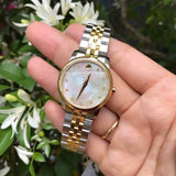 Buy Shop Movado Museum Classic Diamonds Mother of Pearl Dial Two Tone Steel Strap Watch For Women - 0606613 USA Online
