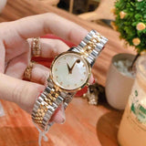 Buy Shop Movado Museum Classic Diamonds Mother of Pearl Dial Two Tone Steel Strap Watch For Women - 0606613 USA Online