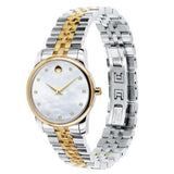 Buy Shop Movado Museum Classic Diamonds Mother of Pearl Dial Two Tone Steel Strap Watch For Women - 0606613 USA Online