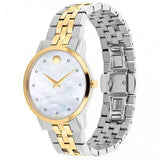 Buy Shop Movado Museum Classic Diamonds Mother of Pearl Dial Two Tone Steel Strap Watch For Women - 0606613 USA Online