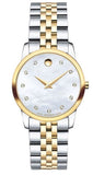 Buy Shop Movado Museum Classic Diamonds Mother of Pearl Dial Two Tone Steel Strap Watch For Women - 0606613 USA Online
