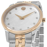 Buy Shop Movado Museum Classic Mother of Pearl White Dial Two Tone Steel Strap Watch for Women - 0607077 USA Online