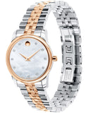 Buy Shop Movado Museum Classic Mother of Pearl White Dial Two Tone Steel Strap Watch for Women - 0607077 USA Online