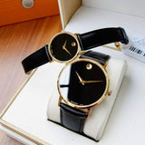 Buy Shop Movado Museum Classic Quartz Black Dial Black Leather Strap Watch for Men - 0607195 USA Online