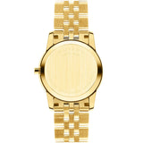 Buy Shop Movado Museum Classic Quartz Black Dial Gold Steel Strap Watch For Women - 0607005 USA Online