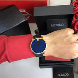 Buy Shop Movado Museum Sport Blue Dial Black Leather Strap Watch for Men - 0607266 USA Online