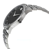 Buy Shop Movado Museum Diamonds Black Dial Silver Steel Strap Watch For Men - 606878 USA Online